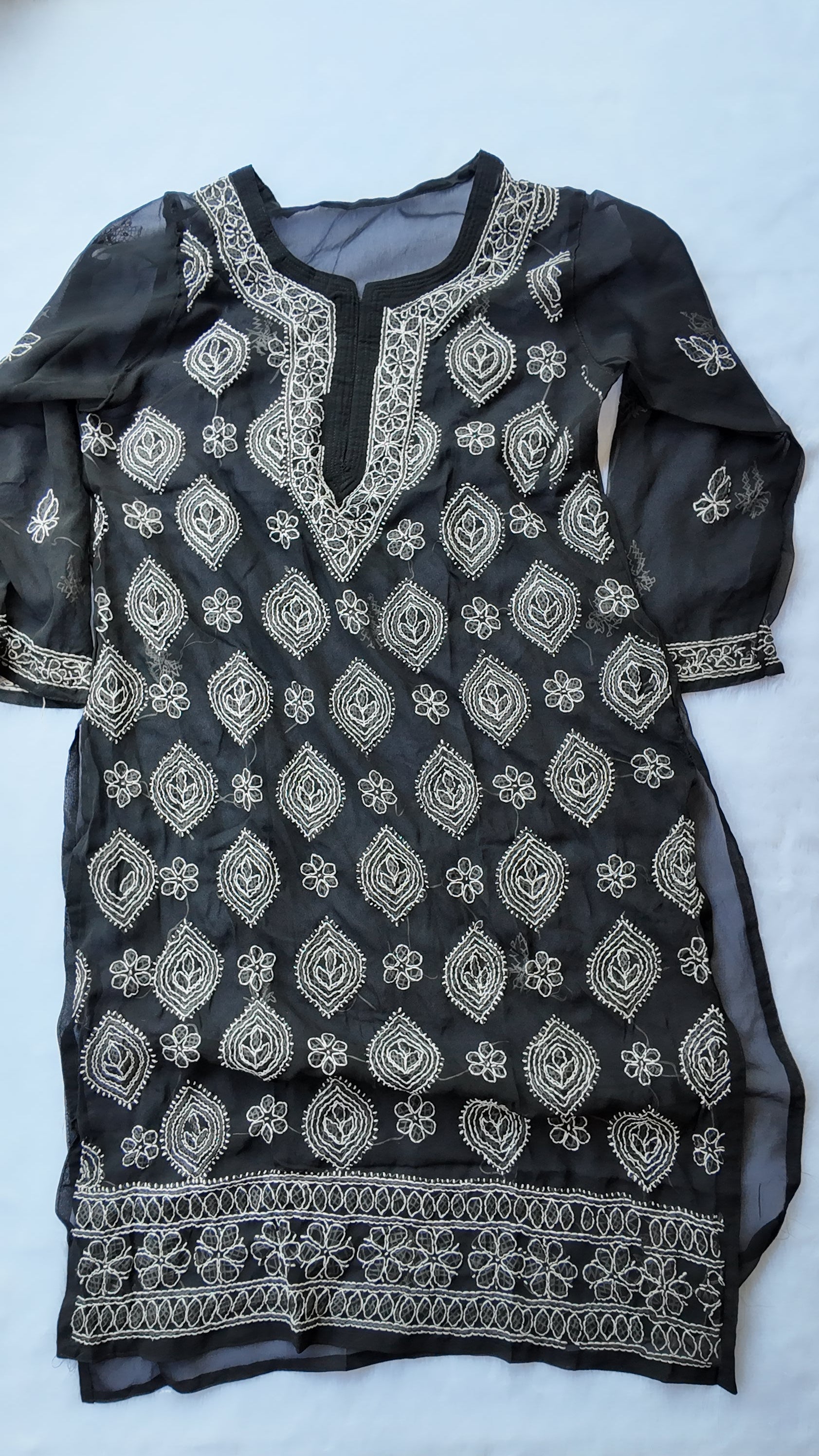 Sarah Black Georgette Long Kurti