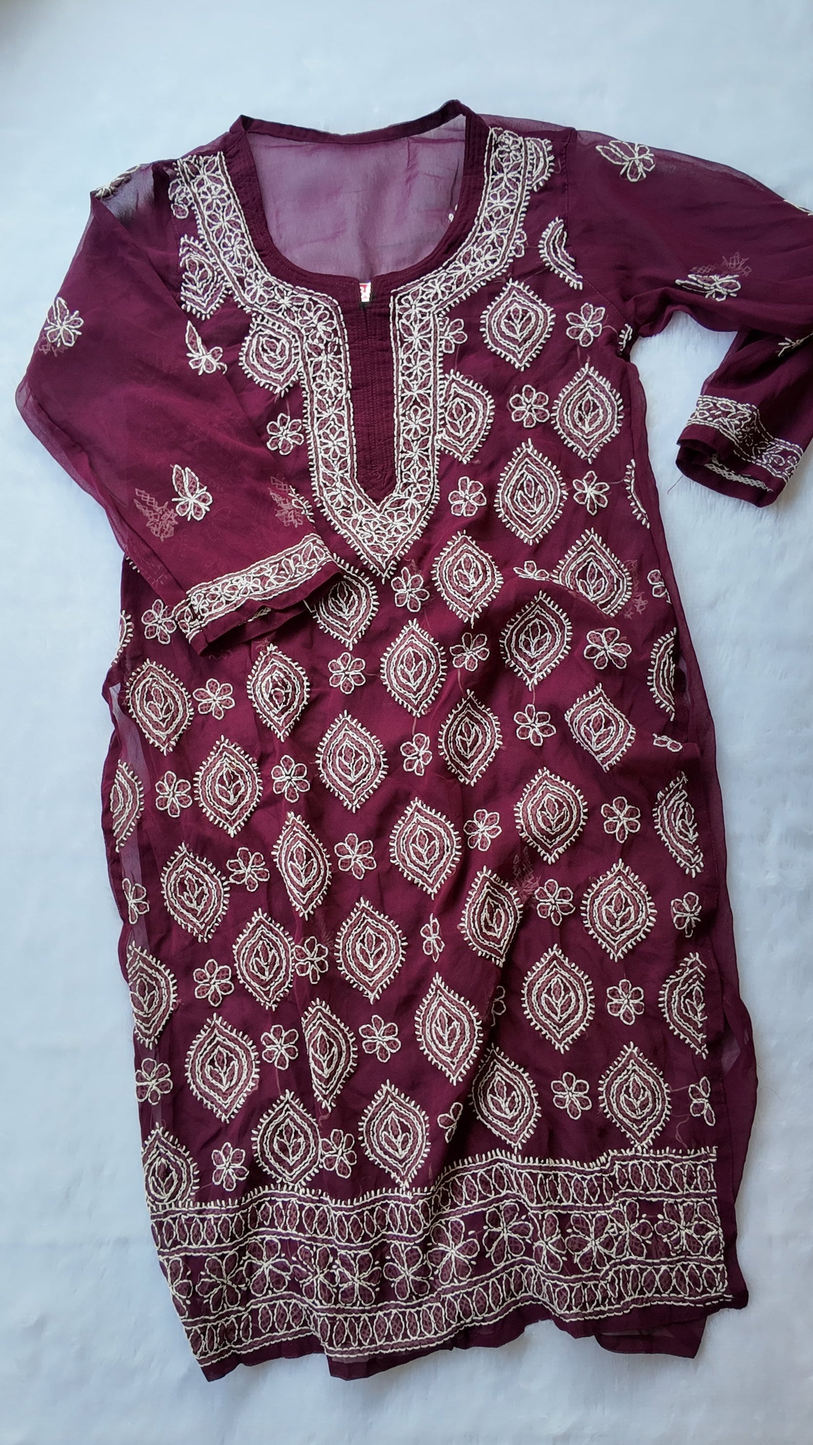 Sarah Purple Georgette Long Kurti