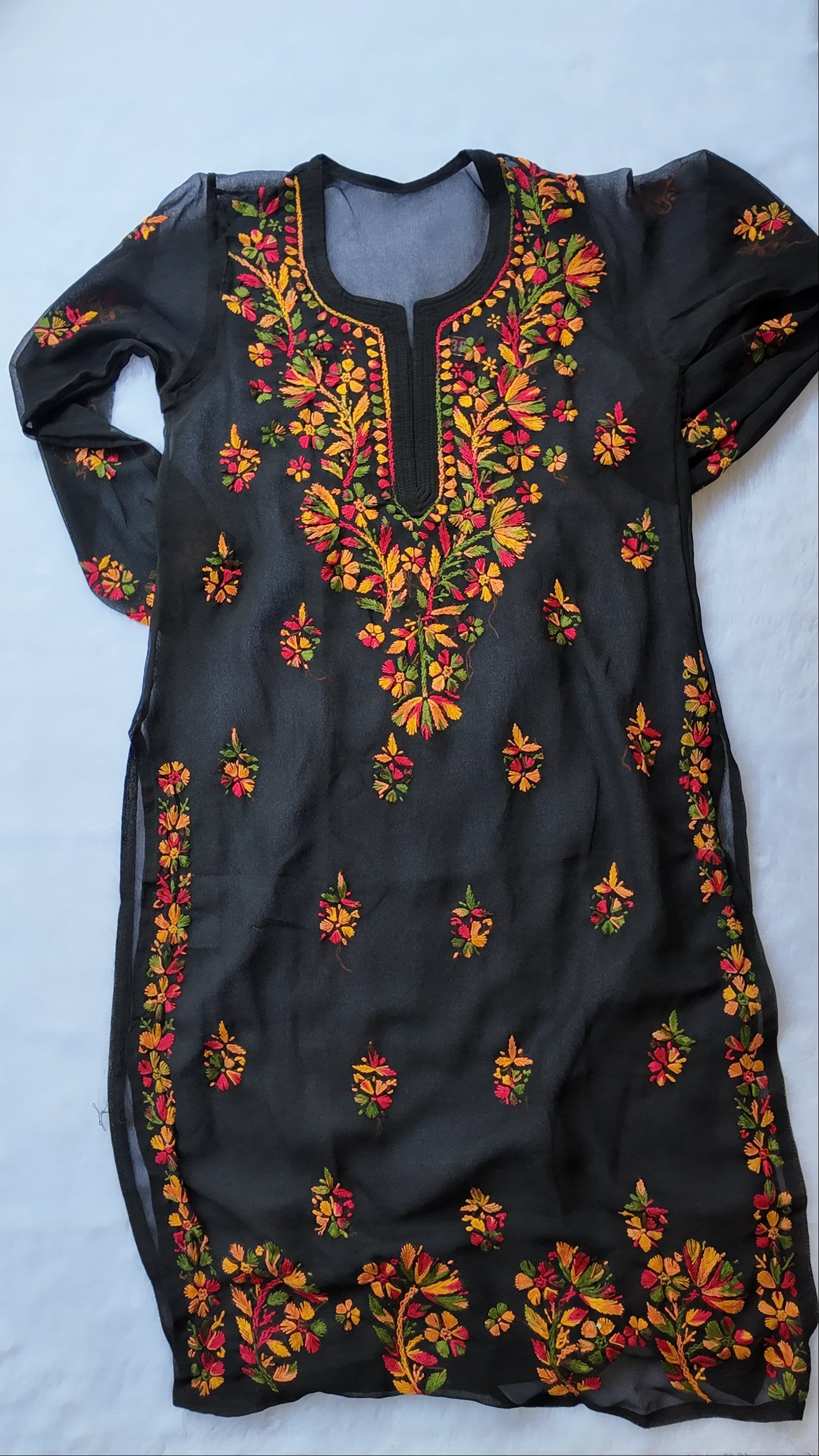 Sarah Black Georgette Long Kurti