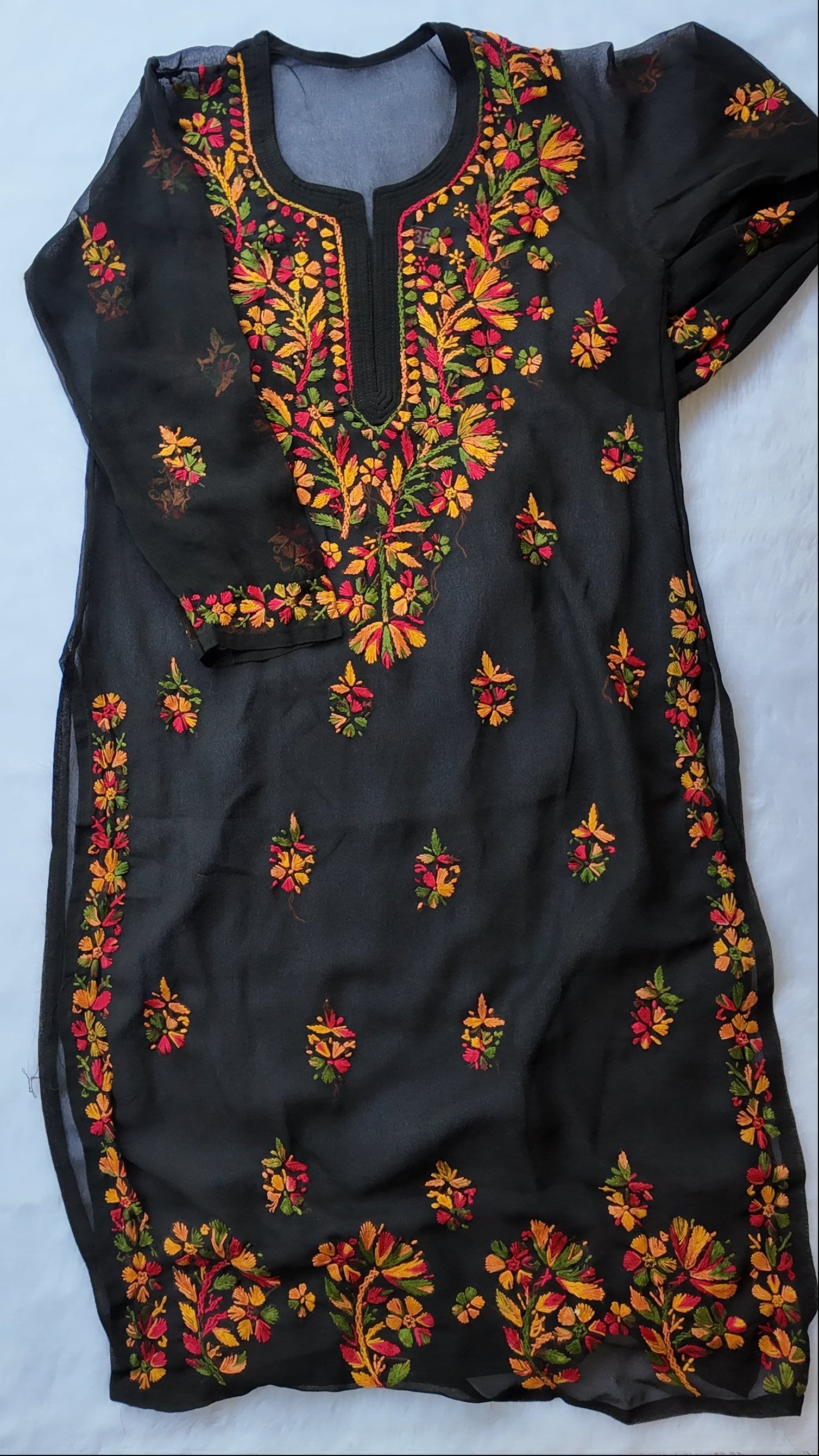 Sarah Black Georgette Long Kurti