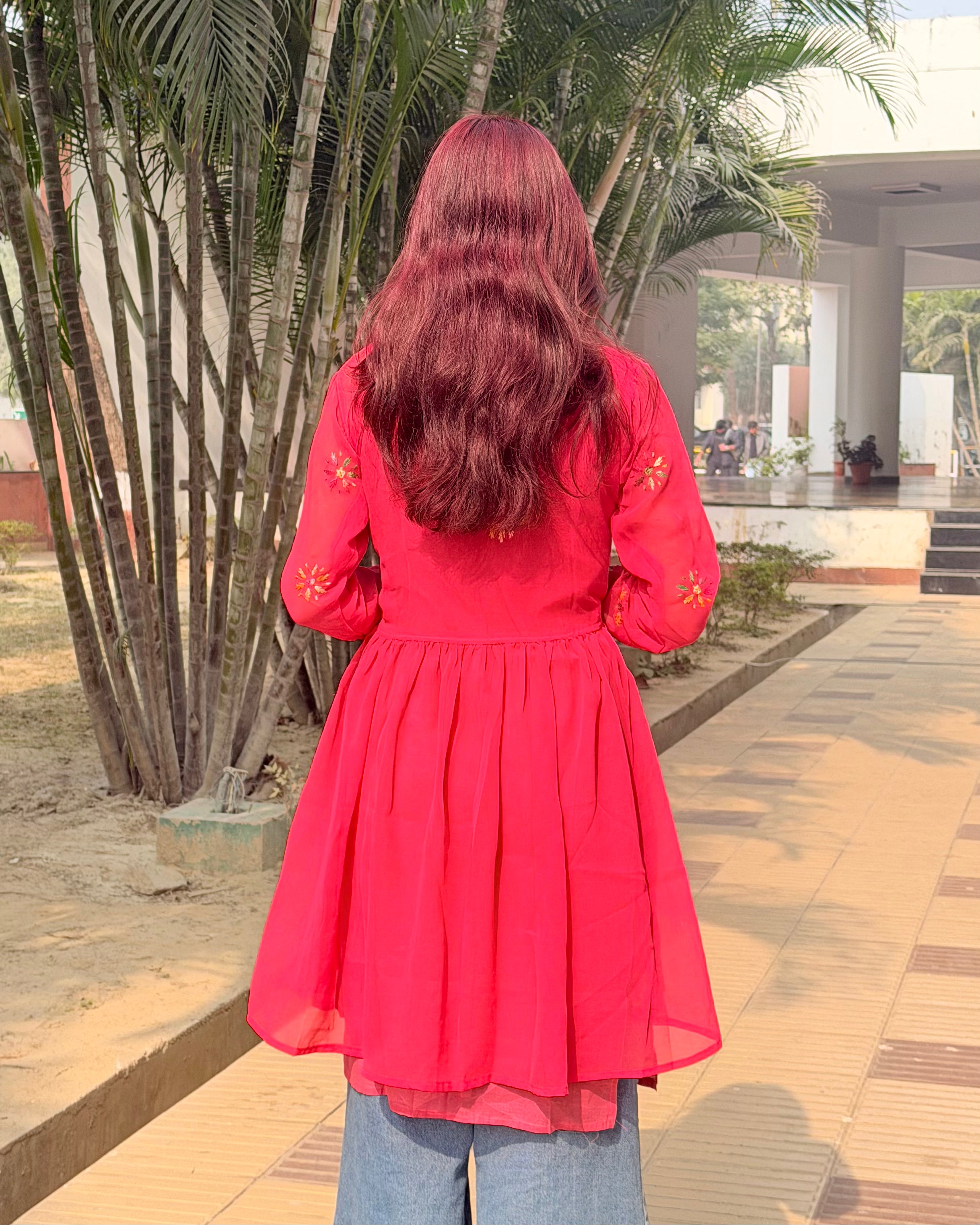 Naaz-e-Meher Georgette Chikankari Frock