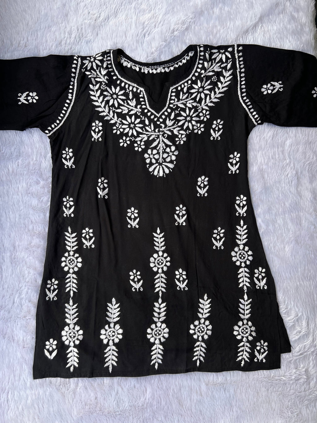 Sarah Black Modal Short Kurti