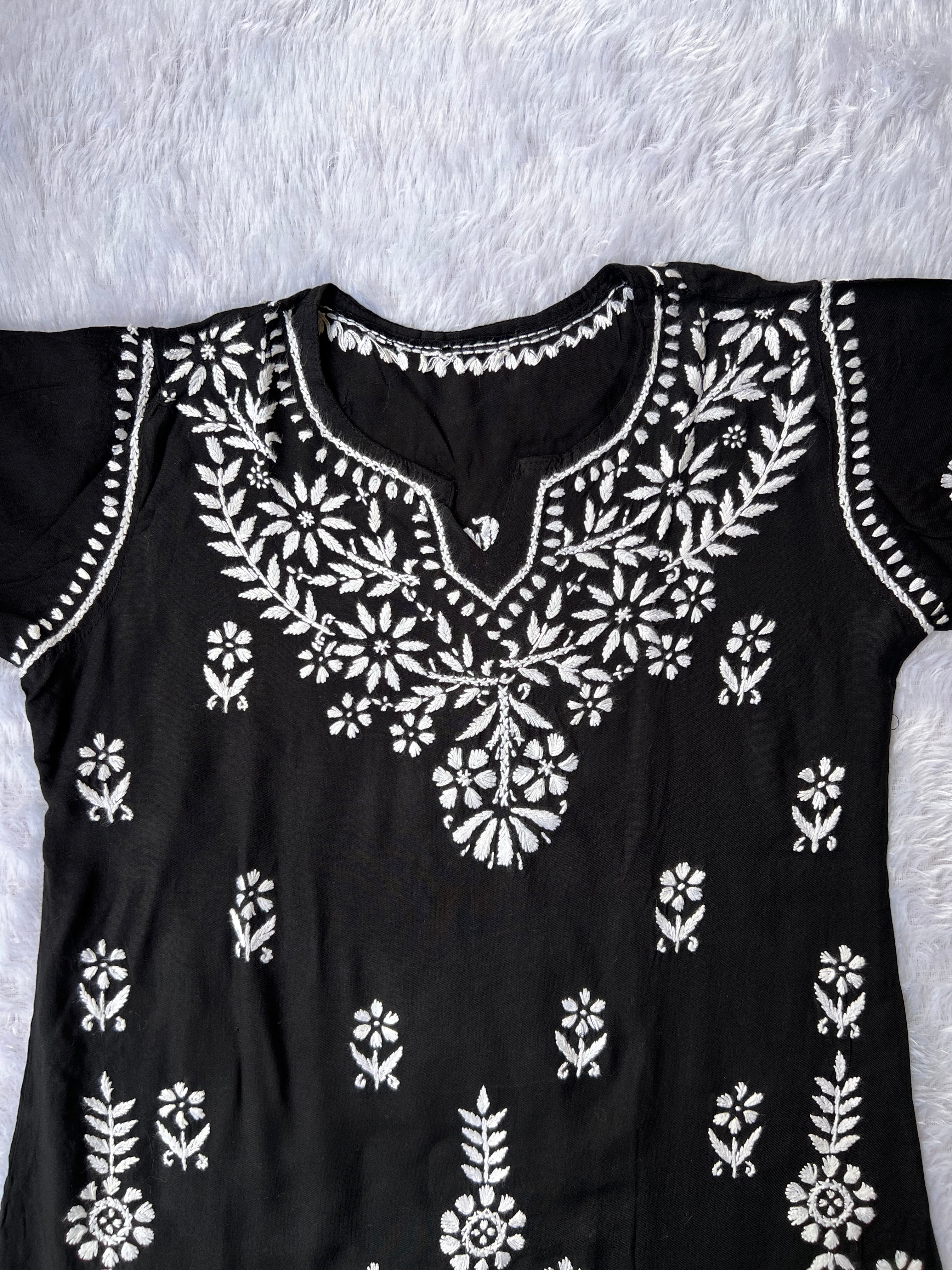 Sarah Black Modal Short Kurti