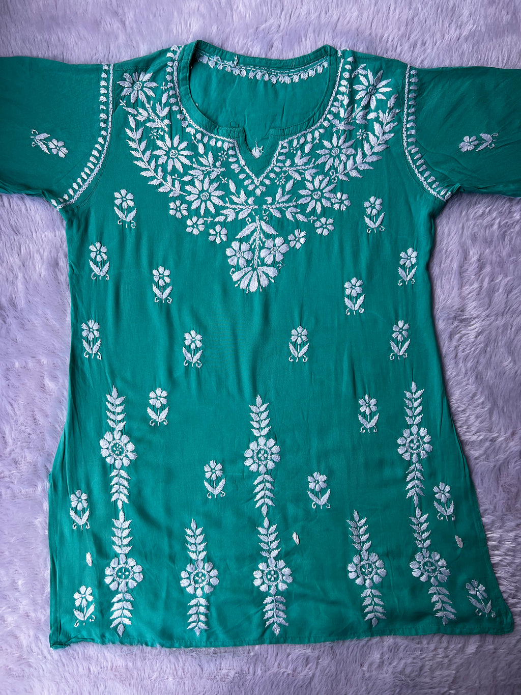 Sarah Teal Modal Short Kurti