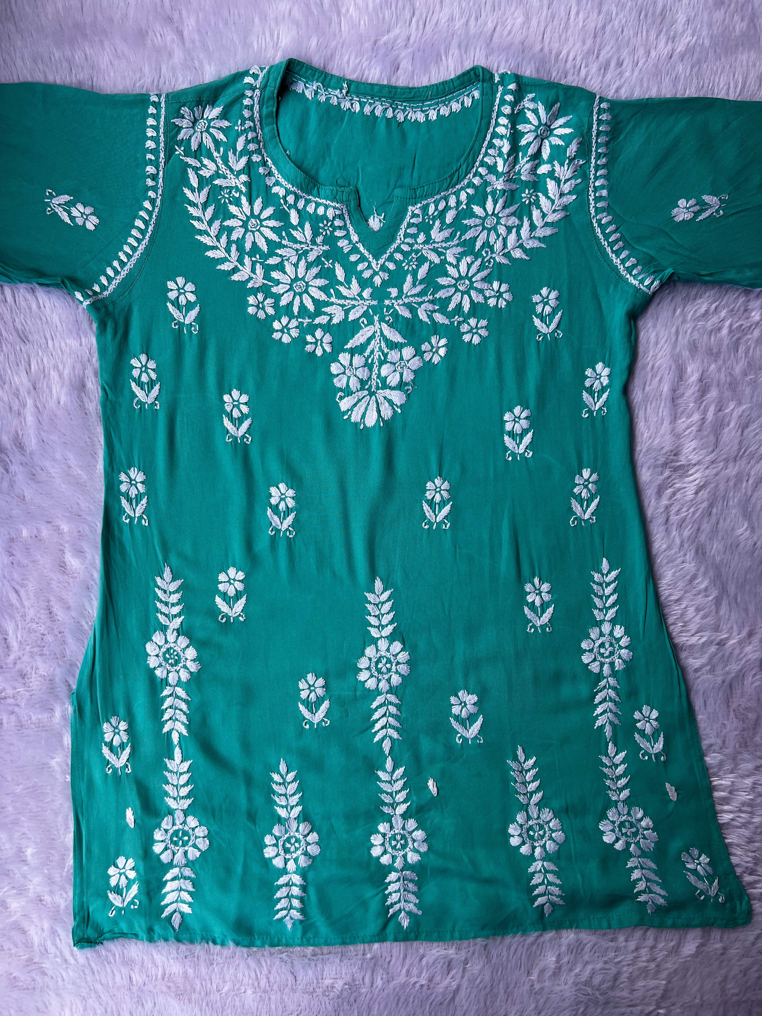 Sarah Teal Modal Short Kurti