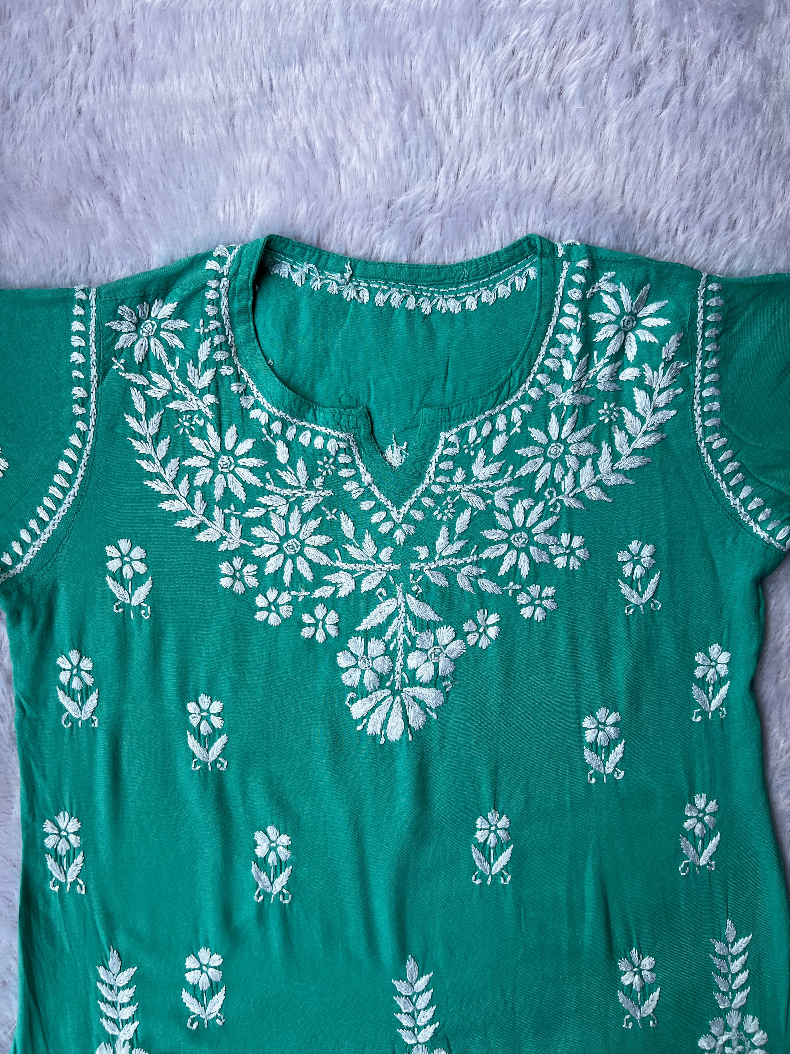 Sarah Teal Modal Short Kurti