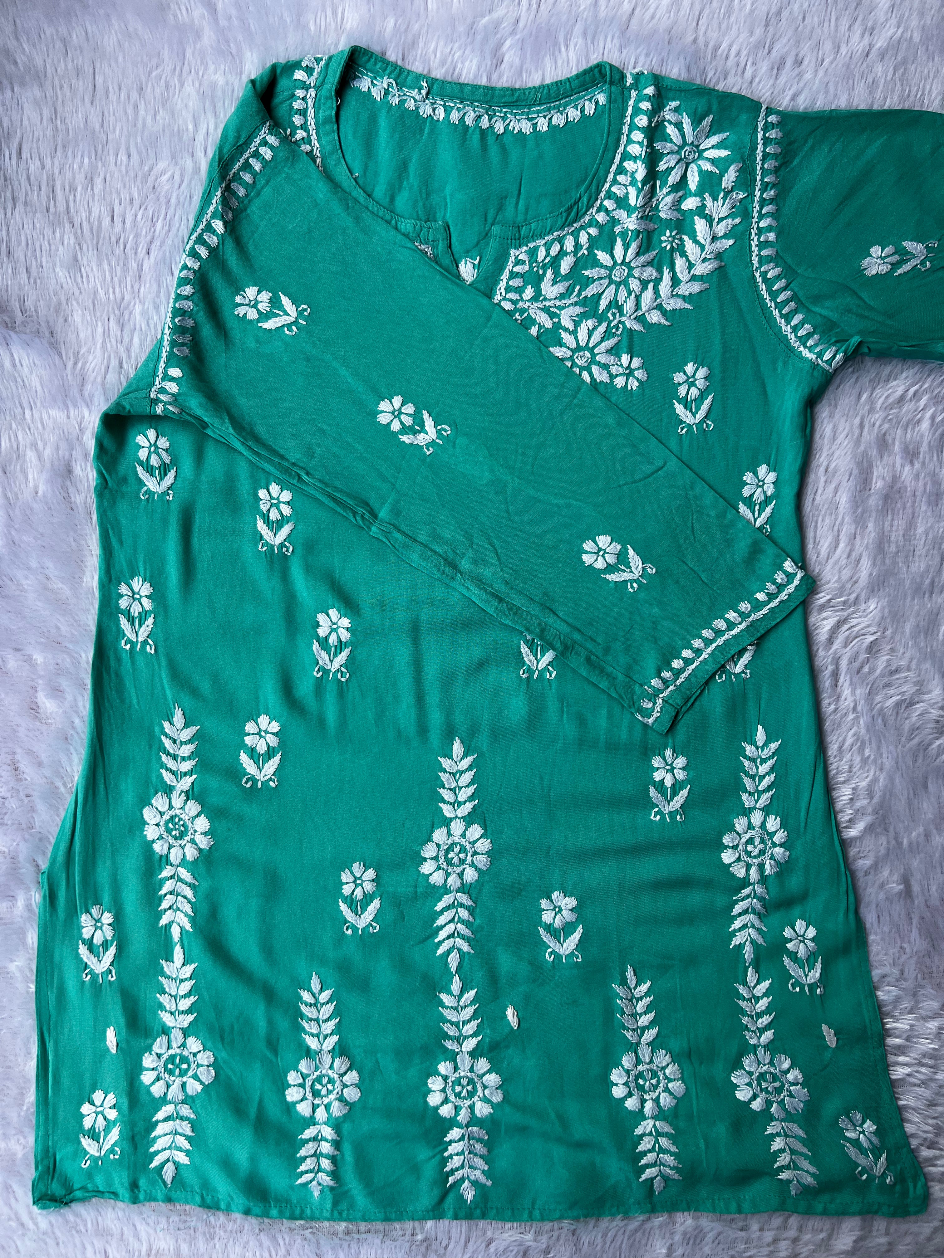 Sarah Teal Modal Short Kurti