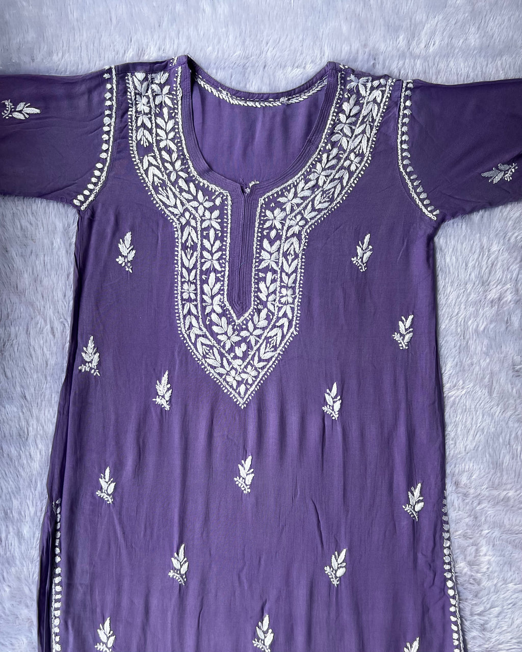 Sarah Lilac Rayon Long Kurti