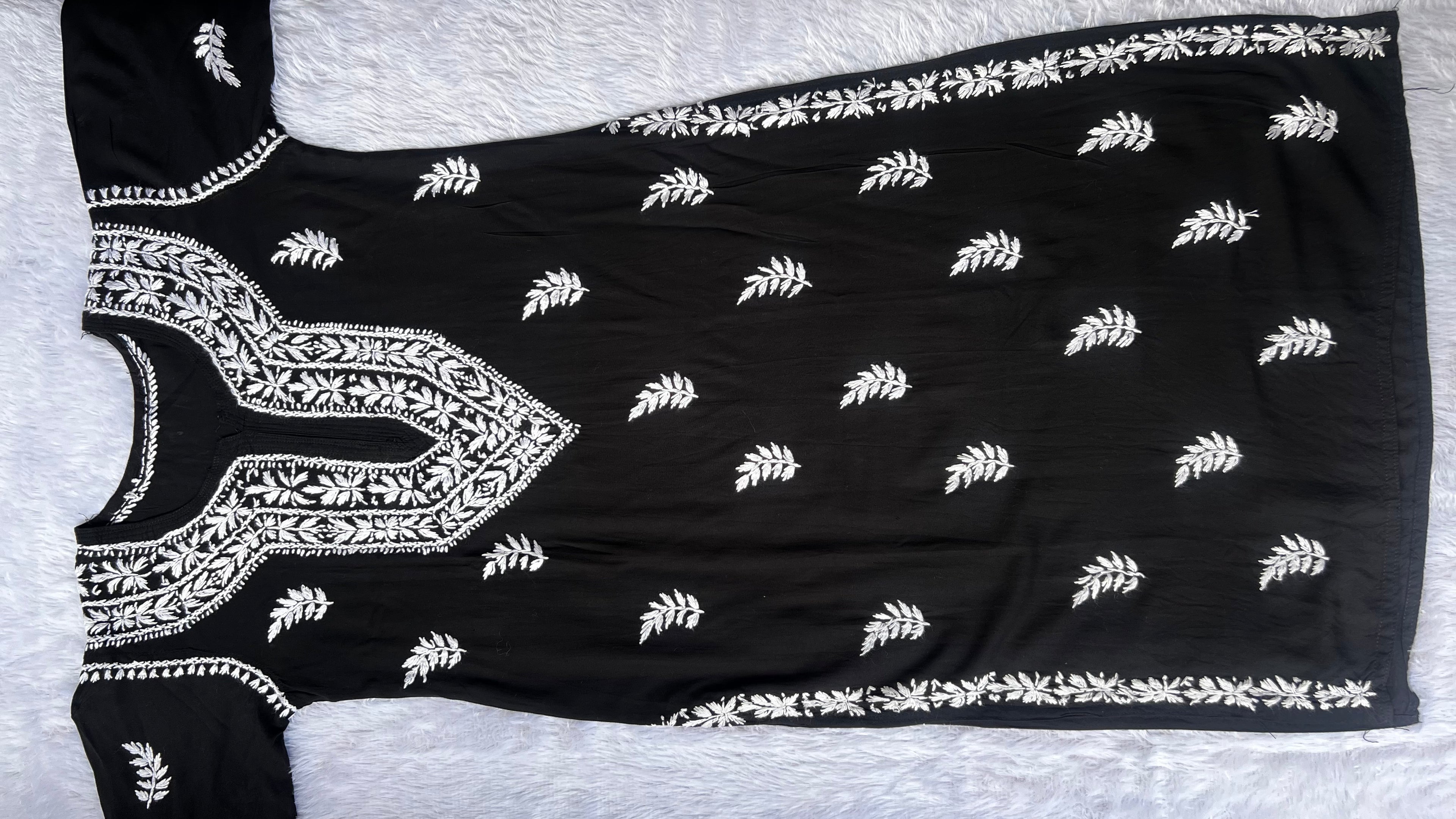 Sarah Black Rayon Long Kurti