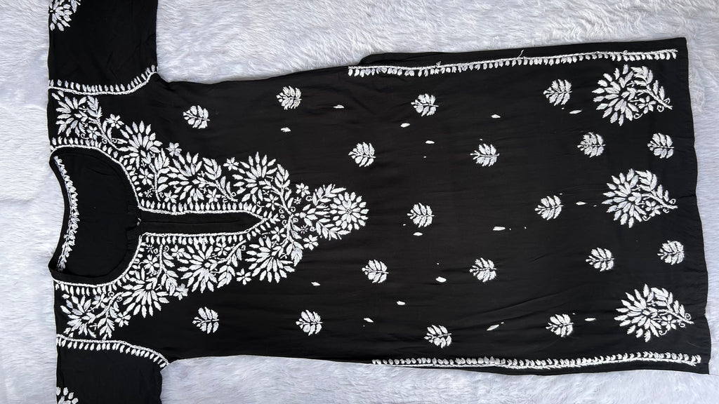 Sarah Black Rayon Long Kurti