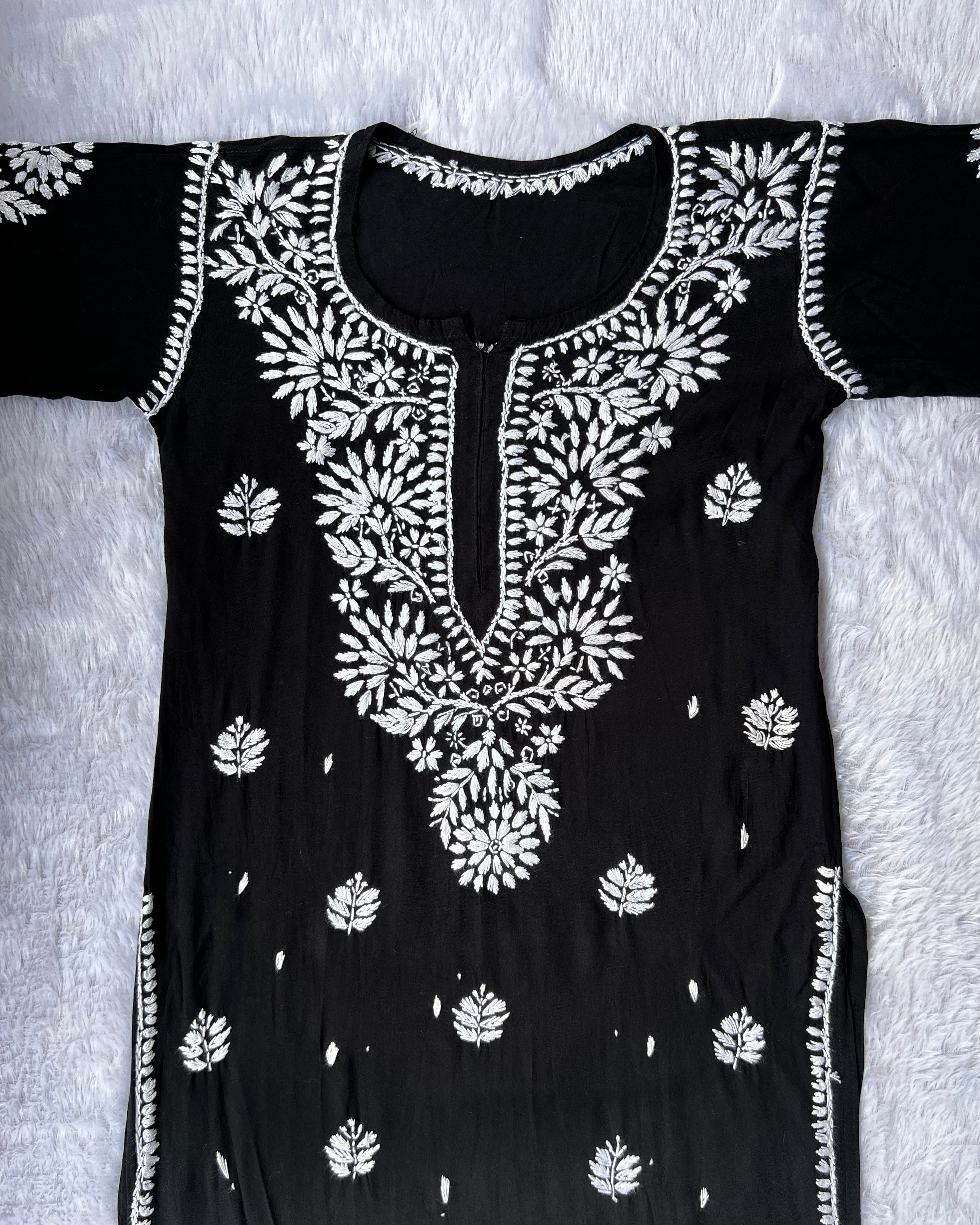 Sarah Black Rayon Long Kurti