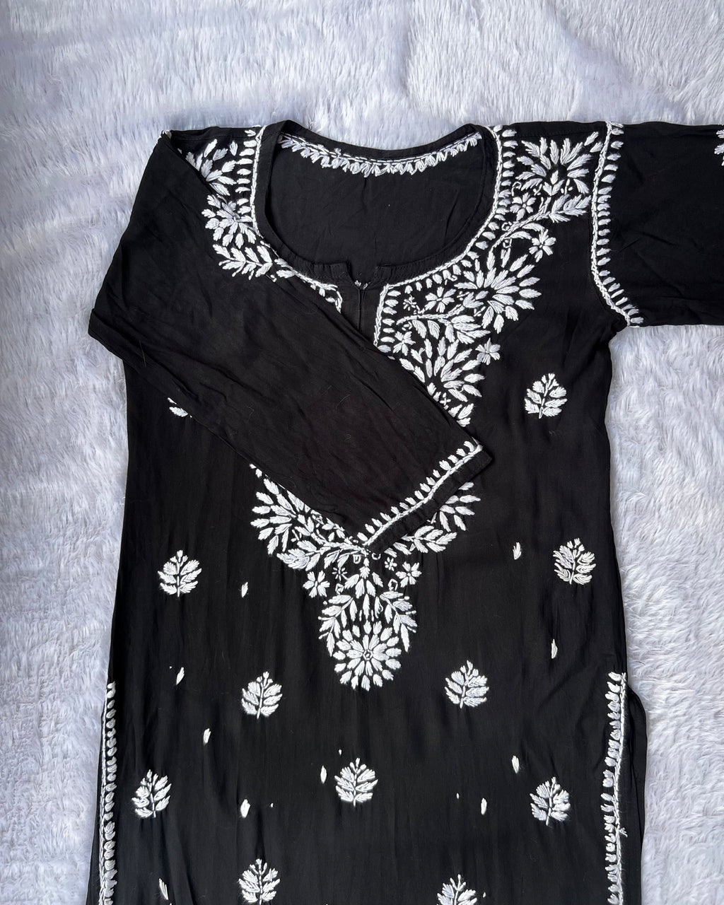 Sarah Black Rayon Long Kurti